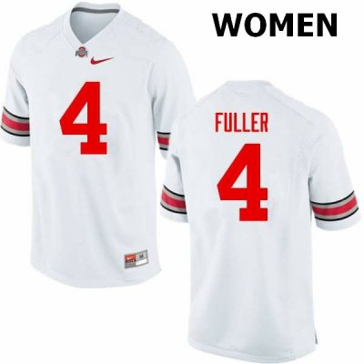 Women's Ohio State Buckeyes #4 Jordan Fuller White Nike NCAA College Football Jersey Fashion AFJ4144GT